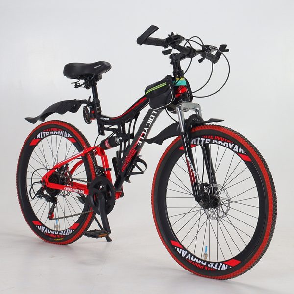 loicycle Steel 26 Inch 21 Speed dualsuspension Full Suspension Enduro Mountain Bike